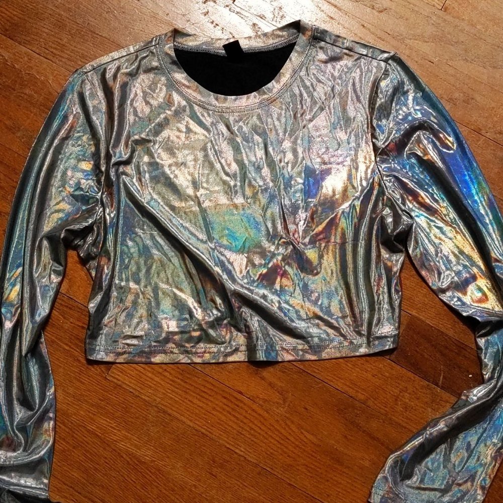 Holographic Crop Top